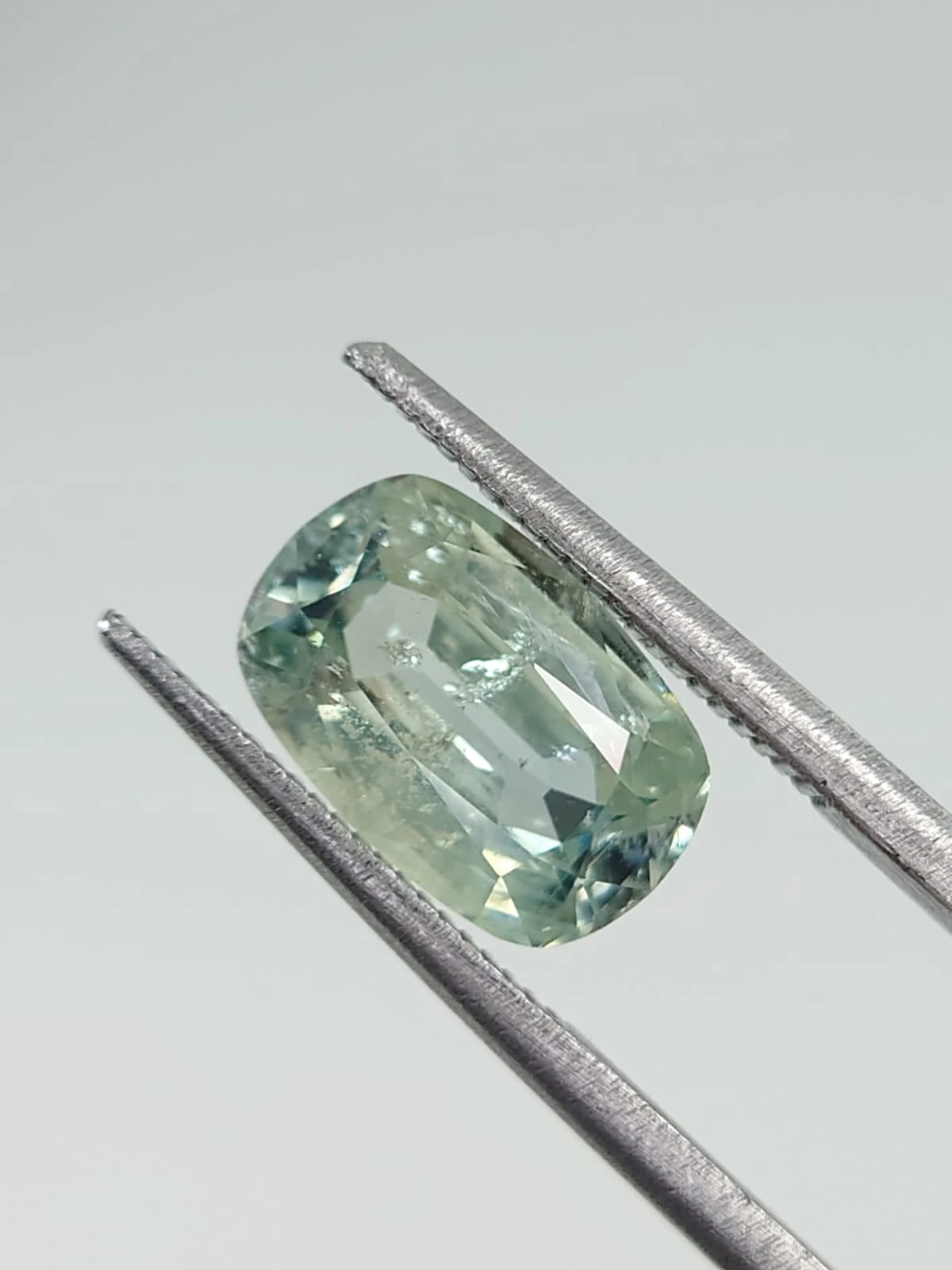 3ct Natural Cushion Faceted Sapphire from Nigeria — view 3